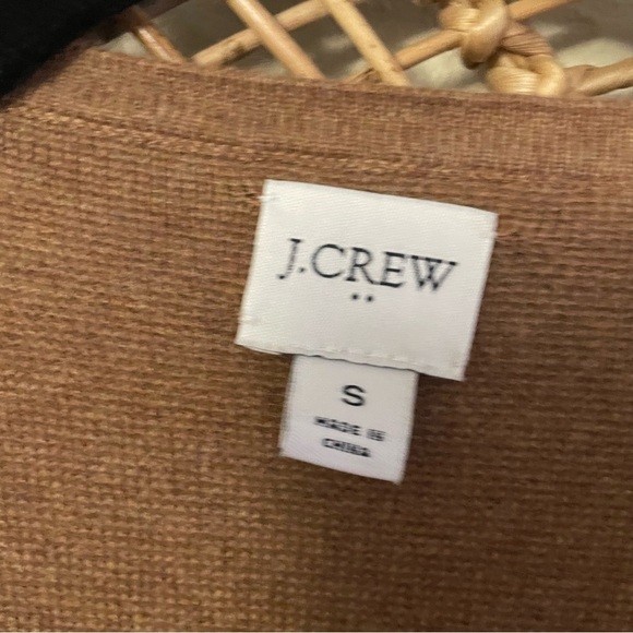 J Crew Vanessa Long Cardigan Sweater Jacket Brown Camel Women's Sz S B27 - Picture 4 of 11